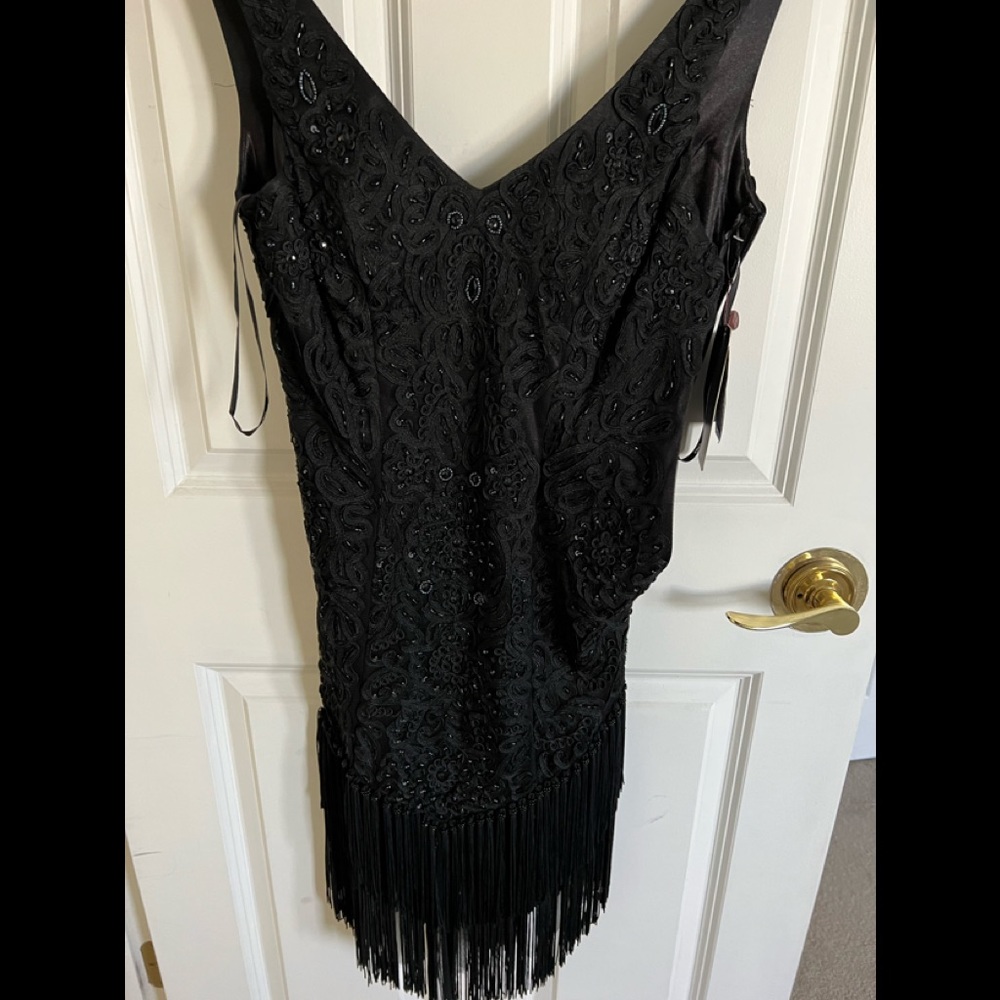 Black fringe dress